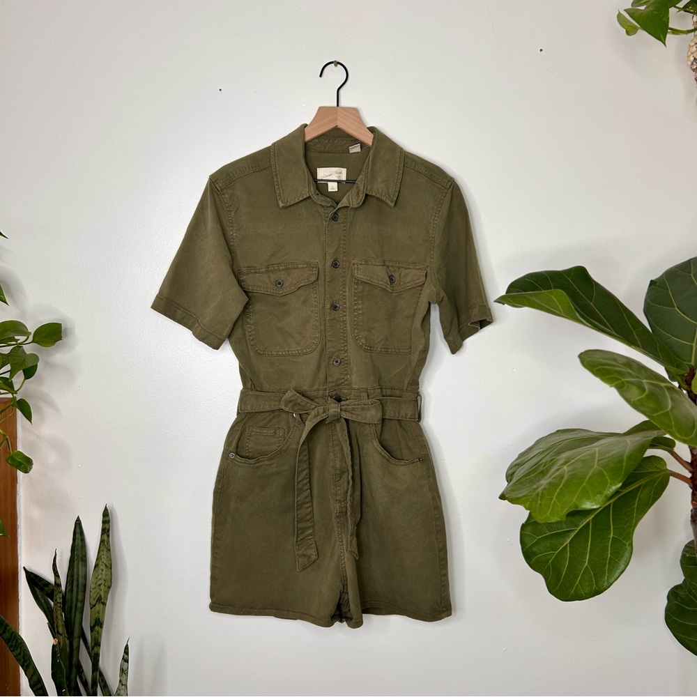Universal Thread Khaki Belted Jumpsuit